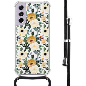 Leuke Telefoonhoesjes Samsung Galaxy S21 FE hoesje met koord - Lovely flower