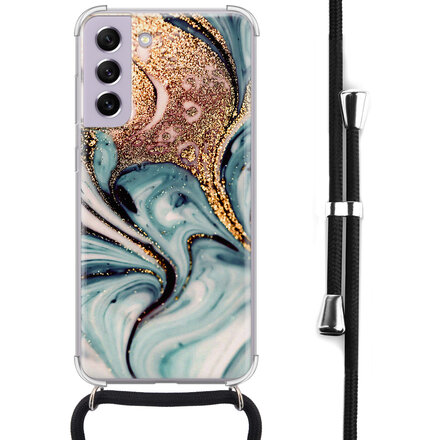 Marmer blauw swirl