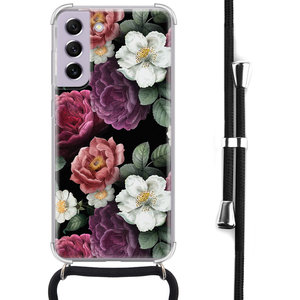 Leuke Telefoonhoesjes Samsung Galaxy S21 FE hoesje met koord - Bloemenliefde
