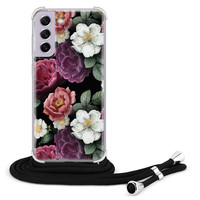 Leuke Telefoonhoesjes Samsung Galaxy S21 FE hoesje met koord - Bloemenliefde