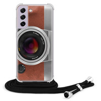 Leuke Telefoonhoesjes Samsung Galaxy S21 FE hoesje met koord - Vintage camera