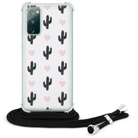 Leuke Telefoonhoesjes Samsung Galaxy S20 FE hoesje met koord - Cactus