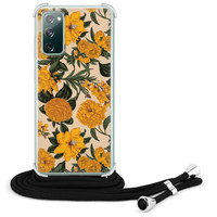 Leuke Telefoonhoesjes Samsung Galaxy S20 FE hoesje met koord - Retro flowers