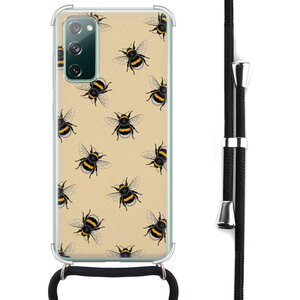 Leuke Telefoonhoesjes Samsung Galaxy S20 FE hoesje met koord - Bee happy
