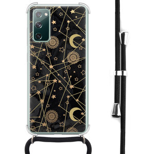 Leuke Telefoonhoesjes Samsung Galaxy S20 FE hoesje met koord - Sun, moon, stars