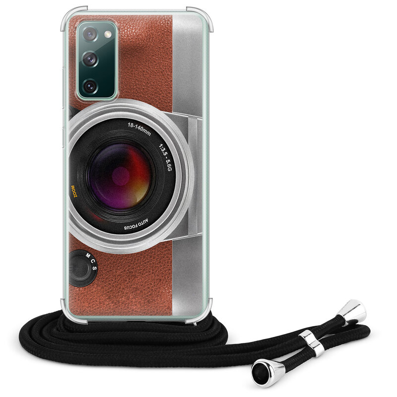 Leuke Telefoonhoesjes Samsung Galaxy S20 FE hoesje met koord - Vintage camera