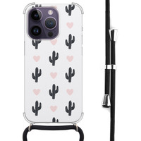 Leuke Telefoonhoesjes iPhone 14 Pro Max hoesje met koord - Cactus