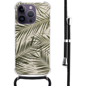 Leuke Telefoonhoesjes iPhone 14 Pro Max hoesje met koord - Leave me alone