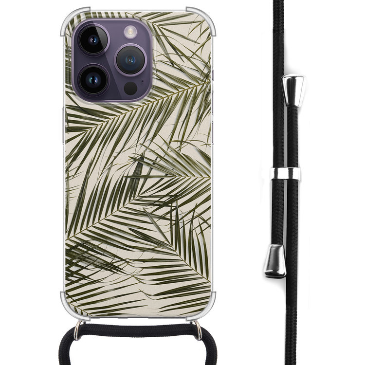 Leuke Telefoonhoesjes iPhone 14 Pro Max hoesje met koord - Leave me alone