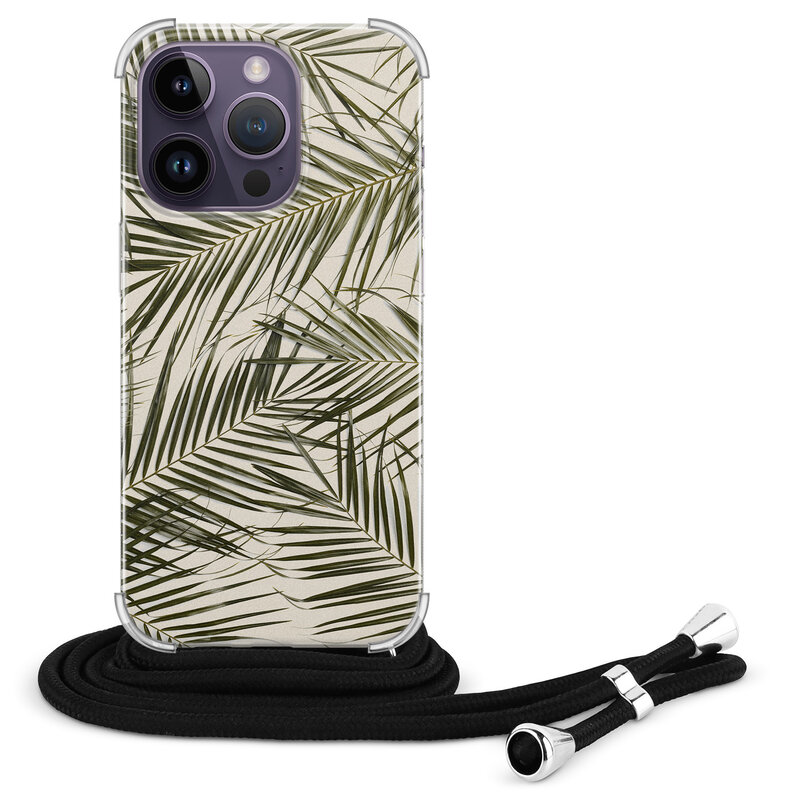Leuke Telefoonhoesjes iPhone 14 Pro Max hoesje met koord - Leave me alone