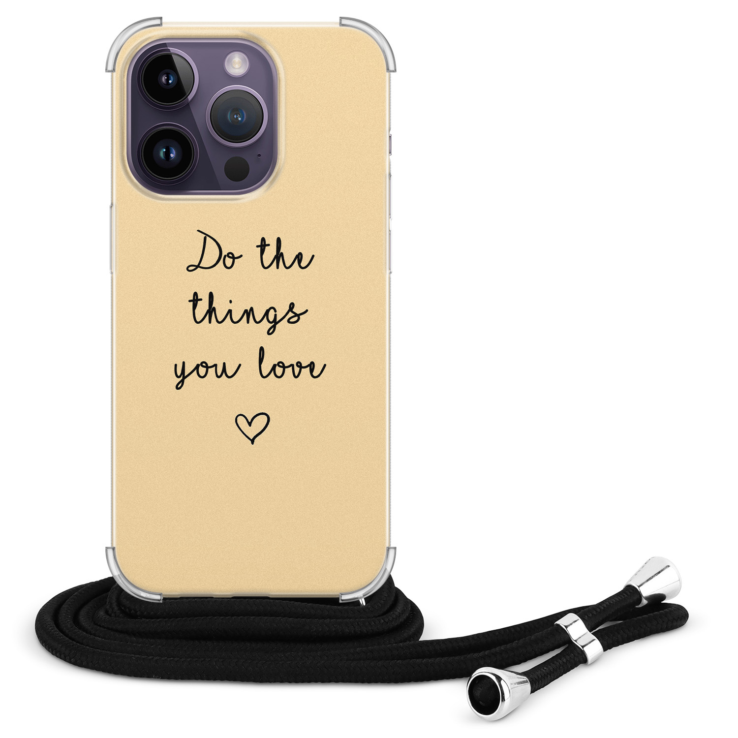 Leuke Telefoonhoesjes iPhone 14 Pro Max hoesje met koord - Do the things you love