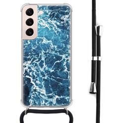 Leuke Telefoonhoesjes Samsung Galaxy S22 hoesje met koord - Oceaan