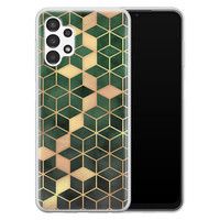 Leuke Telefoonhoesjes Samsung Galaxy A13 4G siliconen hoesje - Green cubes