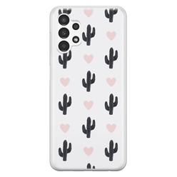 Leuke Telefoonhoesjes Samsung Galaxy A13 4G siliconen hoesje - Cactus love