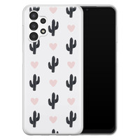 Leuke Telefoonhoesjes Samsung Galaxy A13 4G siliconen hoesje - Cactus love