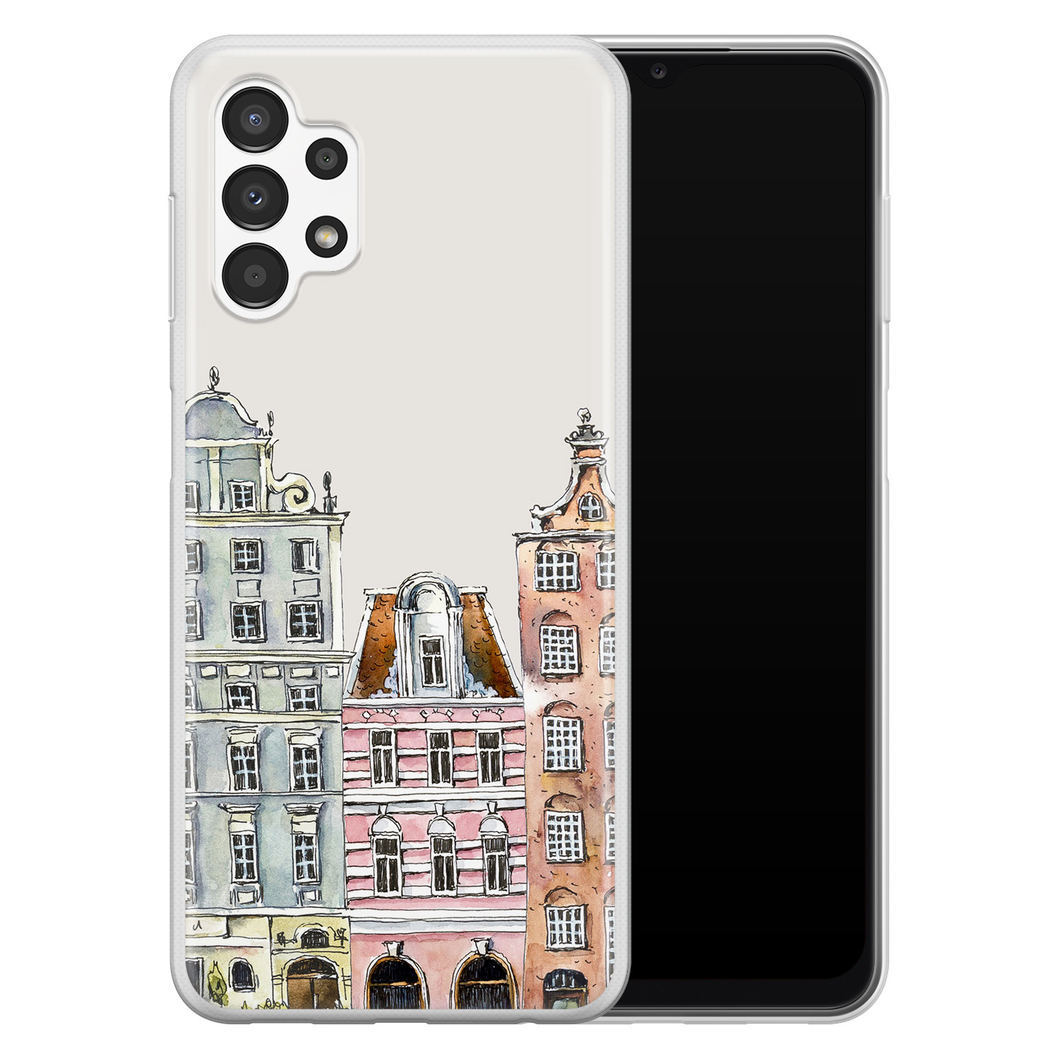 Leuke Telefoonhoesjes Samsung Galaxy A13 4G siliconen hoesje - Grachtenpandjes