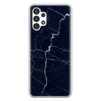 Leuke Telefoonhoesjes Samsung Galaxy A13 4G siliconen hoesje - Marmer navy blauw