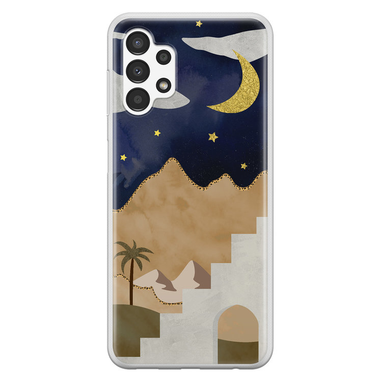 Leuke Telefoonhoesjes Samsung Galaxy A13 4G siliconen hoesje - Desert night