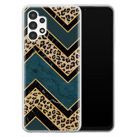 Leuke Telefoonhoesjes Samsung Galaxy A13 4G siliconen hoesje - Luipaard zigzag