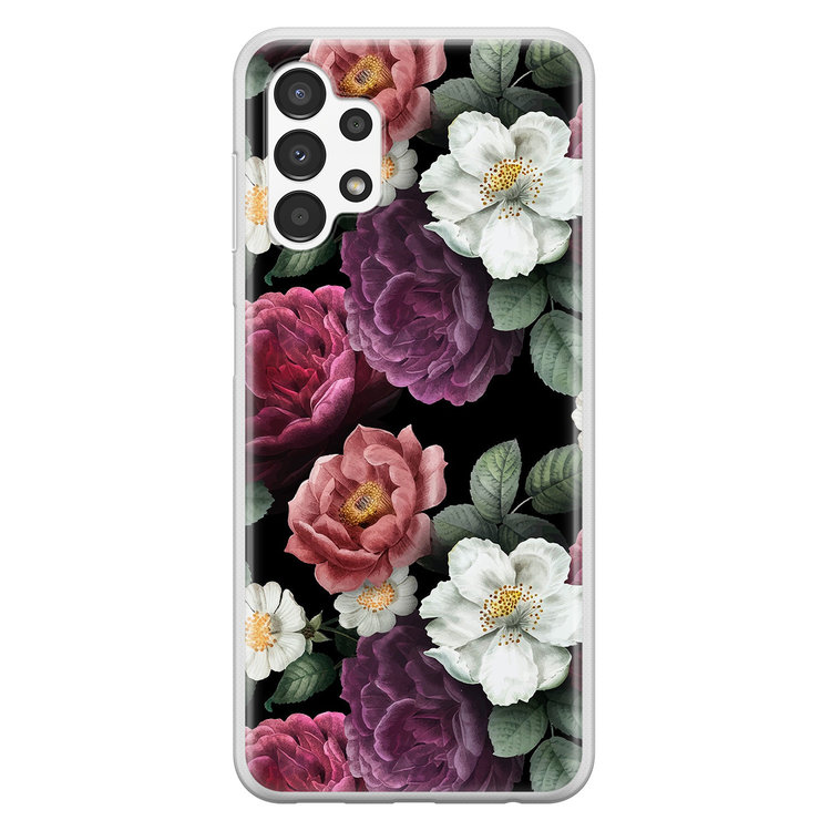 Leuke Telefoonhoesjes Samsung Galaxy A13 4G siliconen hoesje - Bloemenliefde