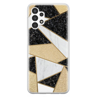 Leuke Telefoonhoesjes Samsung Galaxy A13 4G siliconen hoesje - Goud abstract