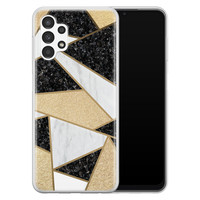 Leuke Telefoonhoesjes Samsung Galaxy A13 4G siliconen hoesje - Goud abstract