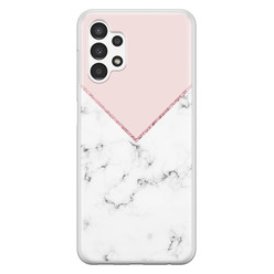 Leuke Telefoonhoesjes Samsung Galaxy A13 4G siliconen hoesje - Marmer roze grijs