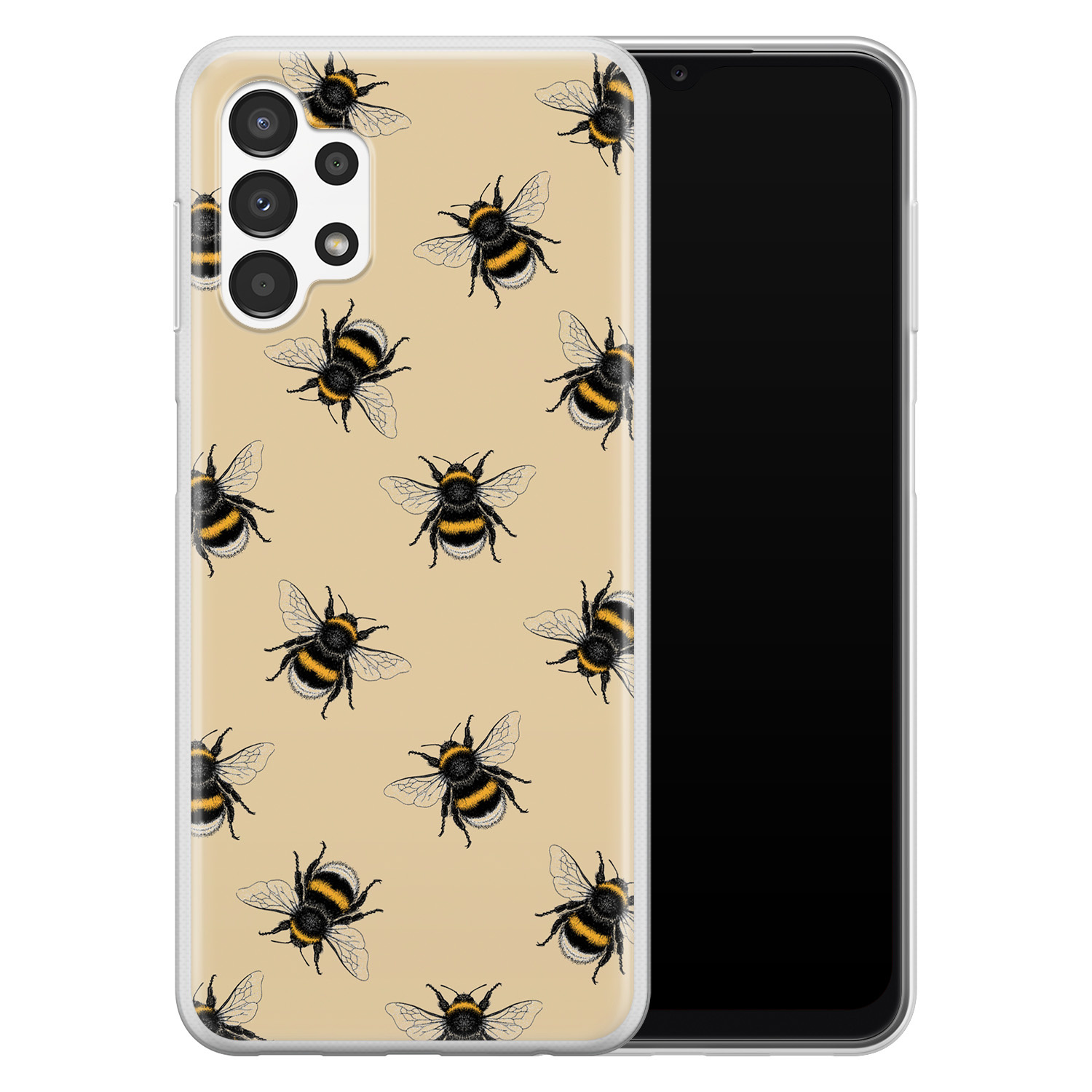 Leuke Telefoonhoesjes Samsung Galaxy A13 4G siliconen hoesje - Bee happy