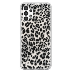 Leuke Telefoonhoesjes Samsung Galaxy A13 4G siliconen hoesje - Luipaard grijs