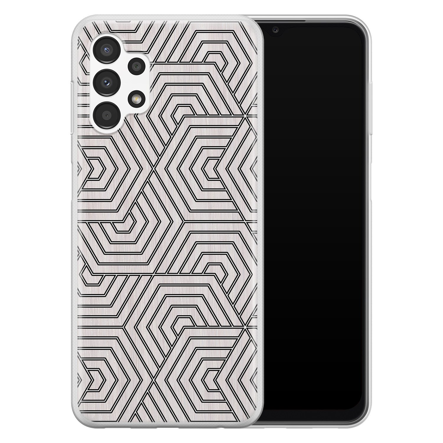 Leuke Telefoonhoesjes Samsung Galaxy A13 4G siliconen hoesje - Geometrisch