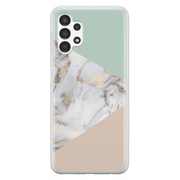 Leuke Telefoonhoesjes Samsung Galaxy A13 4G siliconen hoesje - Marmer pastel mix