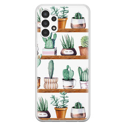 Leuke Telefoonhoesjes Samsung Galaxy A13 4G siliconen hoesje - Cactus