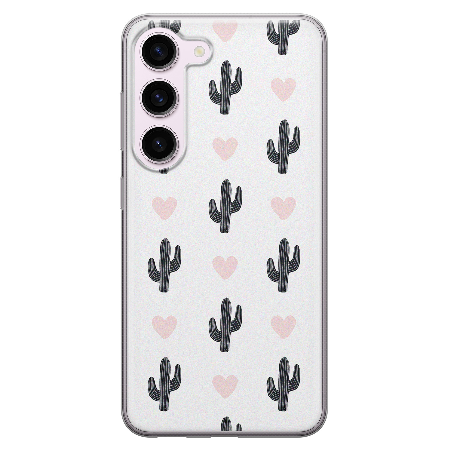 Leuke Telefoonhoesjes Samsung Galaxy S23 siliconen hoesje - Cactus love