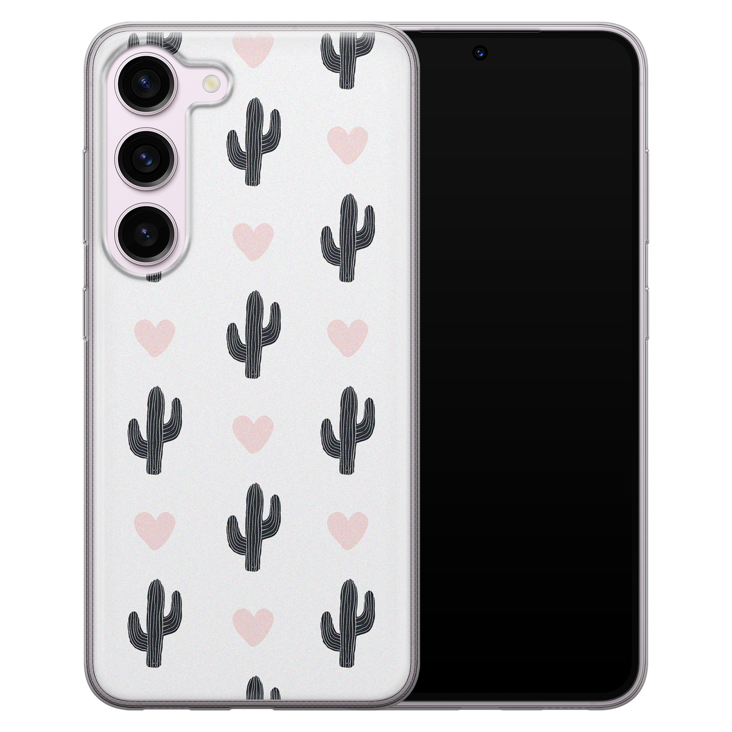 Leuke Telefoonhoesjes Samsung Galaxy S23 siliconen hoesje - Cactus love