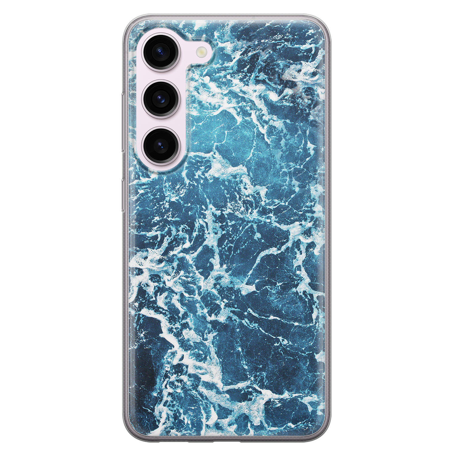 Leuke Telefoonhoesjes Samsung Galaxy S23 siliconen hoesje - Ocean blue