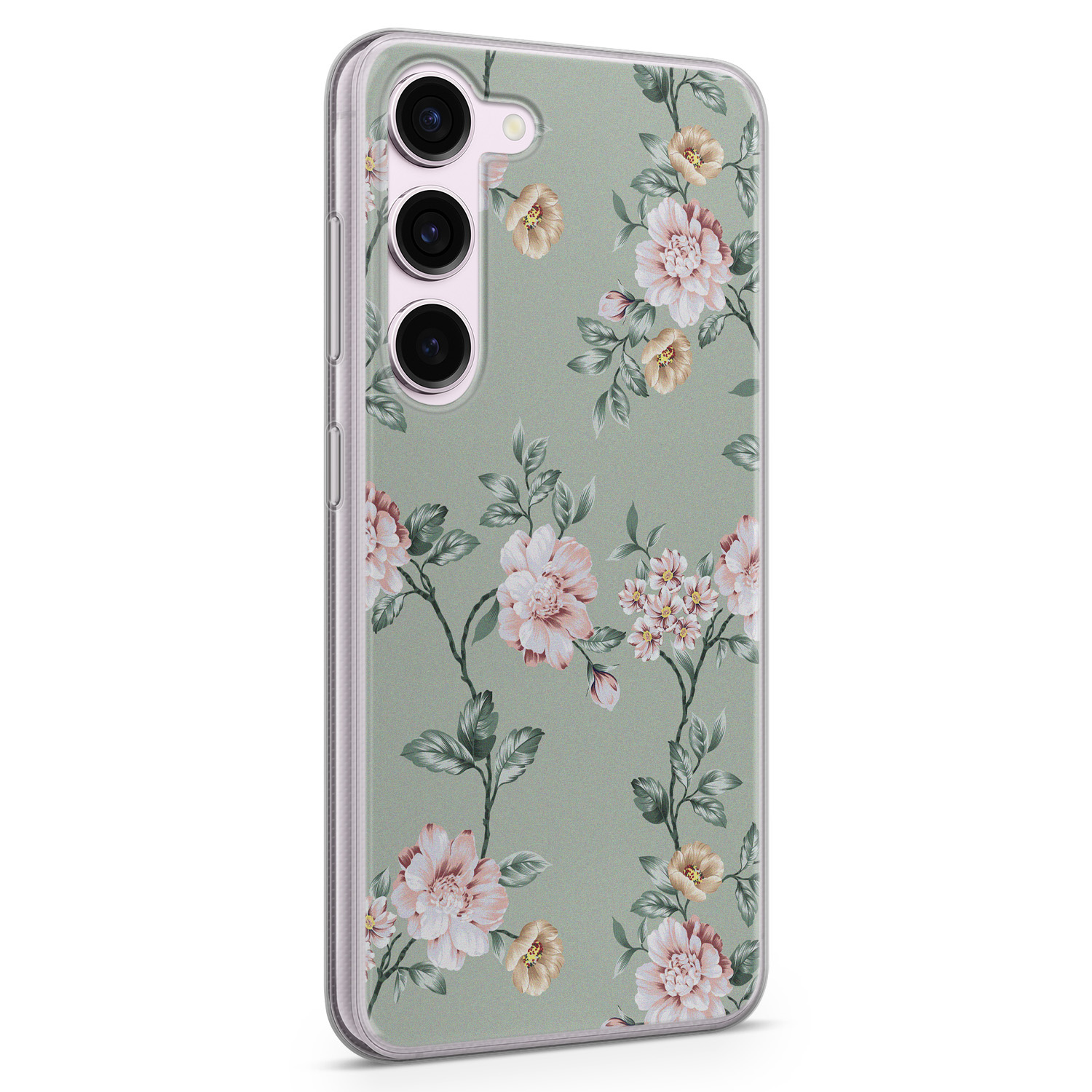 Leuke Telefoonhoesjes Samsung Galaxy S23 siliconen hoesje - Lovely flower
