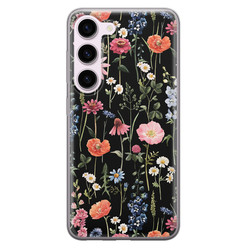 Leuke Telefoonhoesjes Samsung Galaxy S23 siliconen hoesje - Dark flowers