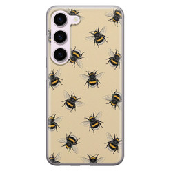 Leuke Telefoonhoesjes Samsung Galaxy S23 siliconen hoesje - Bee happy