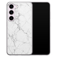 Leuke Telefoonhoesjes Samsung Galaxy S23 siliconen hoesje - Marmer grijs