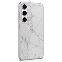 Leuke Telefoonhoesjes Samsung Galaxy S23 siliconen hoesje - Marmer grijs