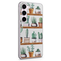 Leuke Telefoonhoesjes Samsung Galaxy S23 siliconen hoesje - Cactus