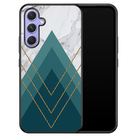 Leuke Telefoonhoesjes Samsung Galaxy A54 hoesje - Geometrisch blauw