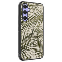 Leuke Telefoonhoesjes Samsung Galaxy A54 hoesje - Palm leaves