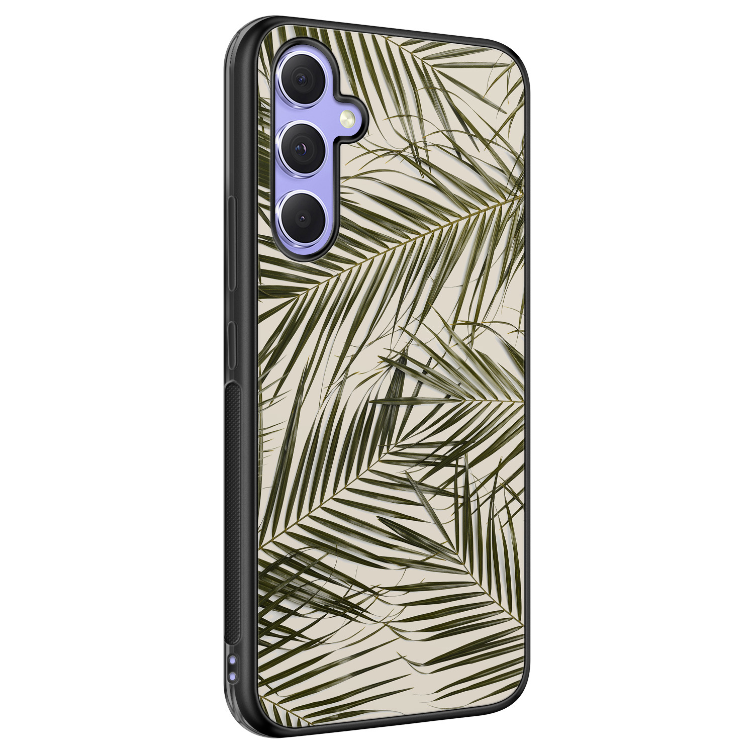 Leuke Telefoonhoesjes Samsung Galaxy A54 hoesje - Palm leaves