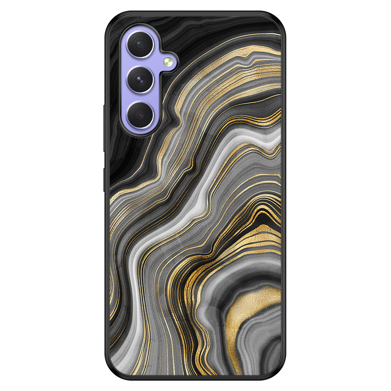 Leuke Telefoonhoesjes Samsung Galaxy A54 hoesje - Golden agate