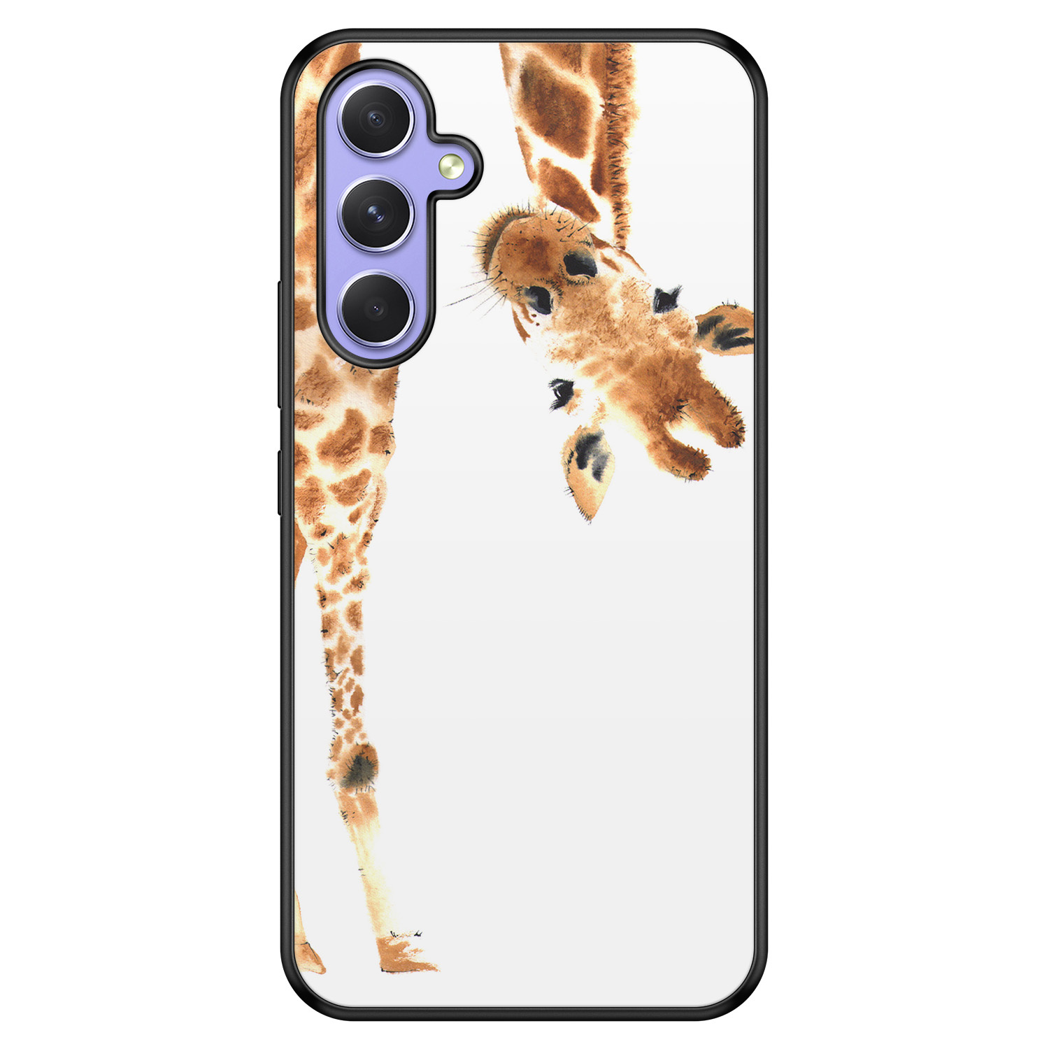 Leuke Telefoonhoesjes Samsung Galaxy A54 hoesje - Giraffe peekaboo