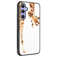 Leuke Telefoonhoesjes Samsung Galaxy A54 hoesje - Giraffe peekaboo