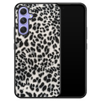 Leuke Telefoonhoesjes Samsung Galaxy A54 hoesje - Luipaard grijs