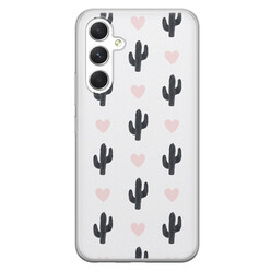 Leuke Telefoonhoesjes Samsung Galaxy A54 siliconen hoesje - Cactus love