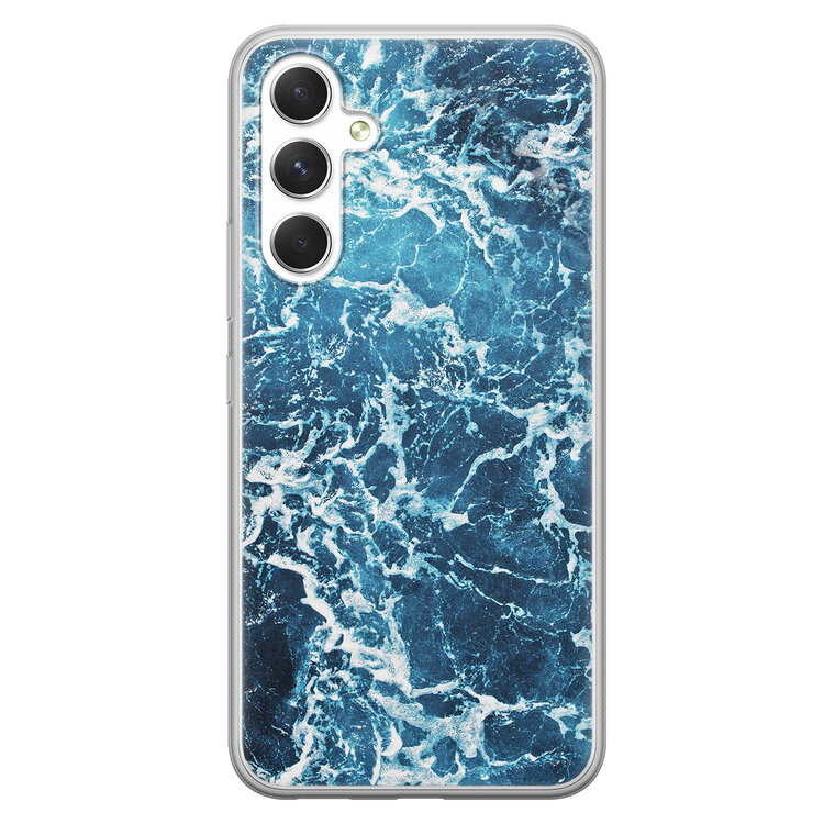 Leuke Telefoonhoesjes Samsung Galaxy A54 siliconen hoesje - Ocean blue